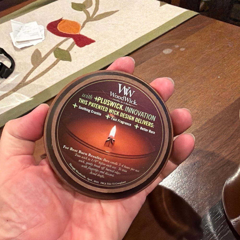 WoodWick Trilogy Candle vanilla bean Biscotti 9.7 oz - Picture 6 of 7